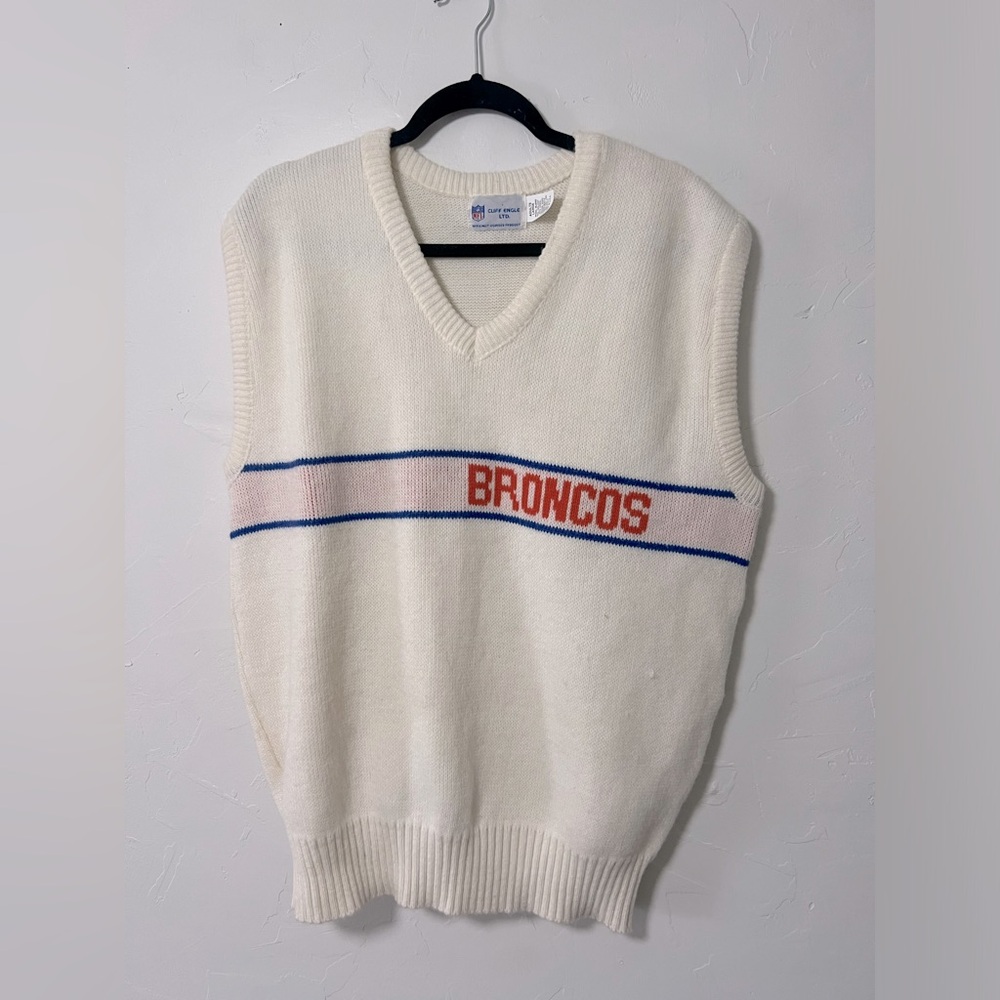 Vintage Cliff Engle Denver Broncos Sweater Vest